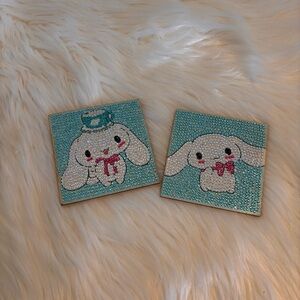 Cute Cinnamoroll Coasters with Bow Handmade